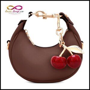 Mini Top Handle Crossbody Bag PU Leather Adjustable Strap Hobo Style